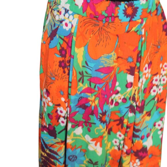 SKIRT by LuLaRoe Madison Floral With Pockets Orange FLORAL Size M NWT's - Picture 6 of 7